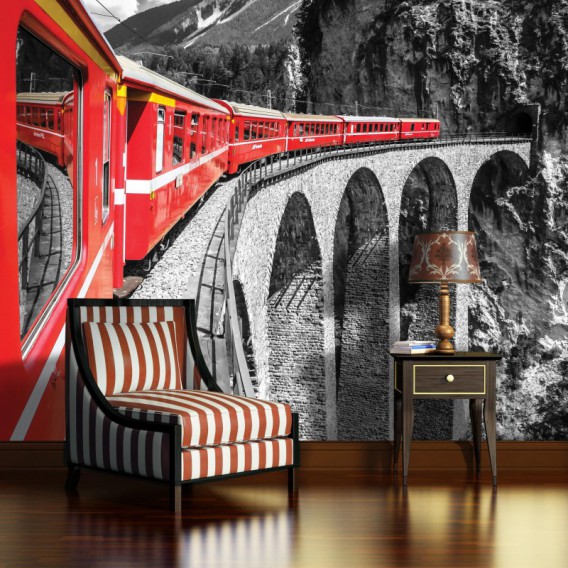 Fototapeta na stenu - FT3545 - Glacier Express ve Švýcarsku
