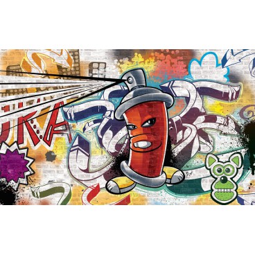 Fototapeta na stenu - FT2032 - Street Style - Graffiti – červená