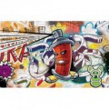 Fototapeta na zeď - FT2032 - Street Style - Graffiti - červená