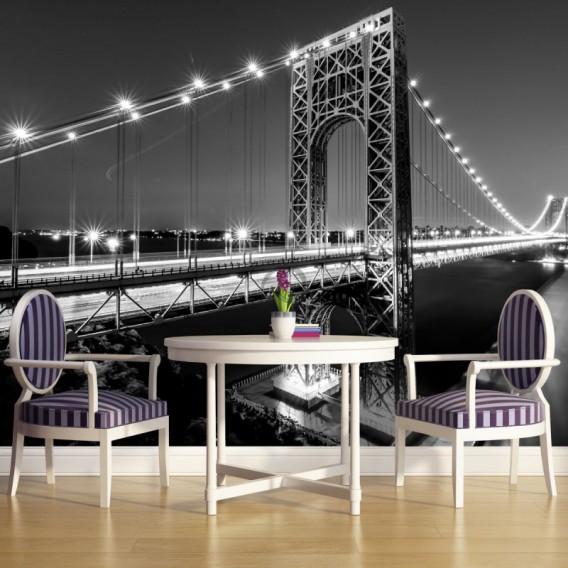 Fototapeta na stenu - FT3535 - Manhattan most – čiernobiely