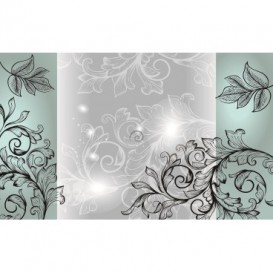 Fototapeta na stenu - FT3537 - Kvetovaný ornament – čiernobiele pozadie