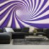 Fototapeta na zeď - FT2192 - Spirálový fialový tunel - 3D