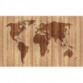 Fototapeta na stenu - FT3768 - Mapa sveta – drevená