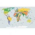 Fototapeta na stenu - FT2395 - Mapa sveta – farebná