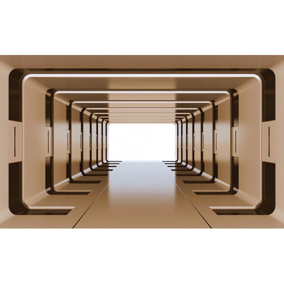Fototapeta na stenu - FT3289 - 3D tunel – hnedý
