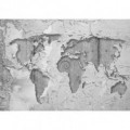 Fototapeta na stenu - FT3298 - Mapa sveta – ošúchaná stena