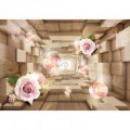 Fototapeta na stenu - FT5086 - 3D kocky s kvetmi