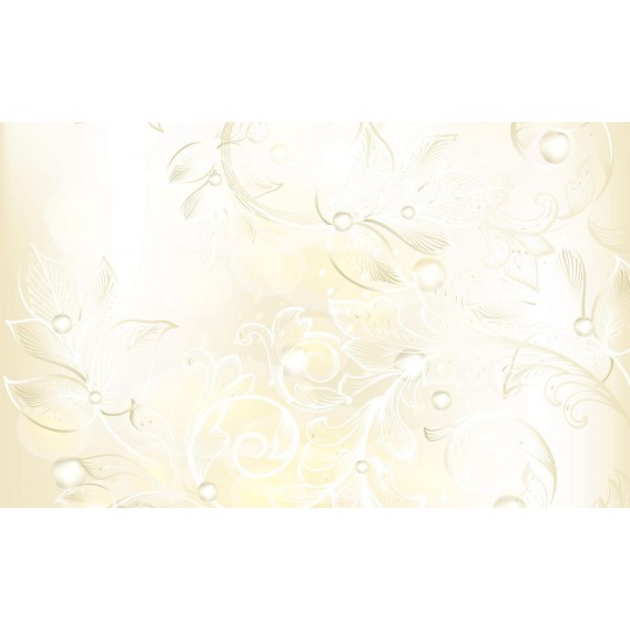 Fototapeta na stenu - FT0436 - Biele kreslené kvety