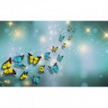 Fototapeta na stenu - FT5489 - Motýle žlto modré