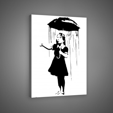 Obraz na plátne obdĺžnik - OB0668 - Dievča v daždi