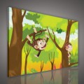 Obraz na plátne obdĺžnik - OB0680 - Veselé opice