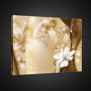 Obraz na plátne obdĺžnik - OB0758 - Zlaté kvety