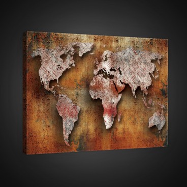 Obraz na plátne obdĺžnik - OB0798 - Mapa sveta