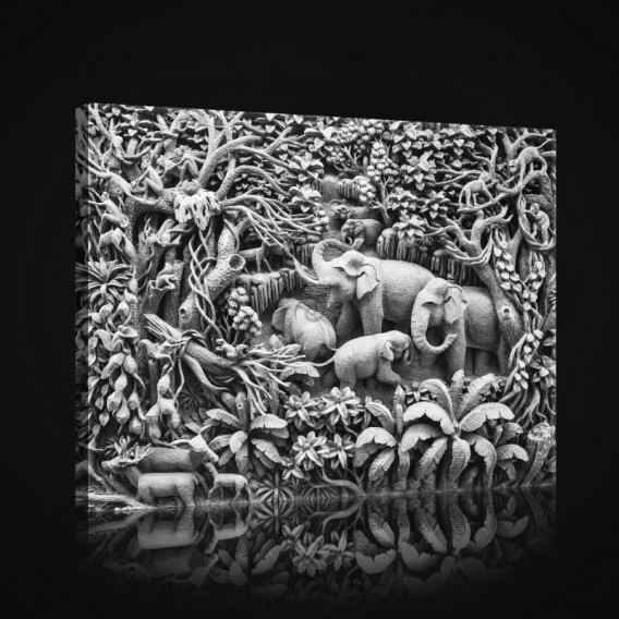 Obraz na plátne obdĺžnik - OB0973 - Slony