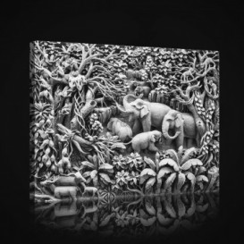 Obraz na plátne obdĺžnik - OB0973 - Slony