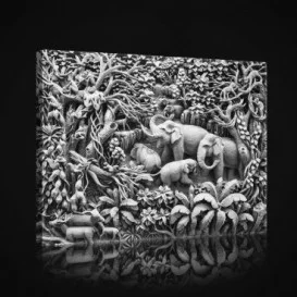 Obraz na plátne obdĺžnik - OB0973 - Slony