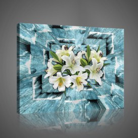 Obraz na plátne obdĺžnik - OB1035 - Biele kvety