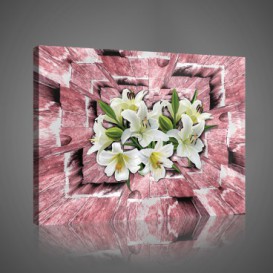 Obraz na plátne obdĺžnik - OB1036 - Biele kvety