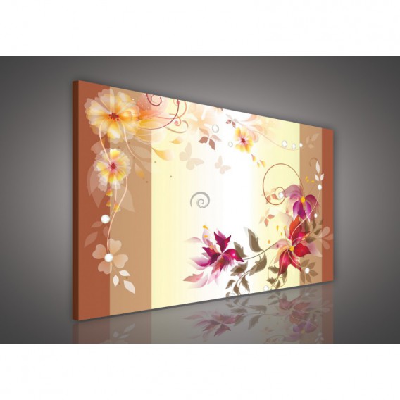 Obraz na plátne obdĺžnik - OB0148 - Kreslené kvety