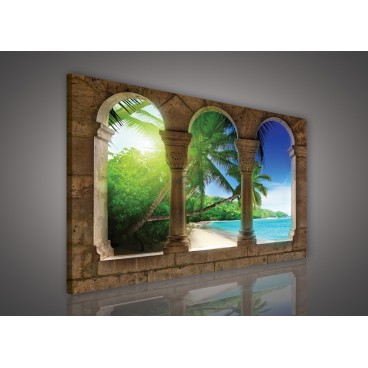Obraz na plátne obdĺžnik - OB0237 - Oblúky a pláž