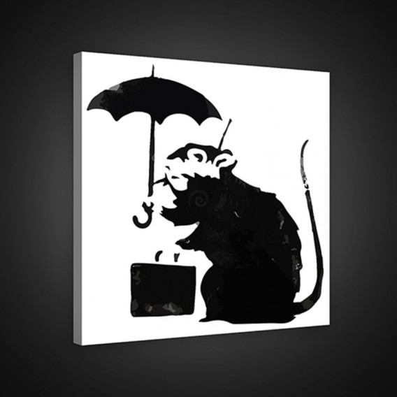 Obraz na plátne štvorec - OB1859 - Banksy: potkan
