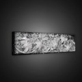 Obraz na plátne panoráma - OB2199 - Abstraktné sivé kvety