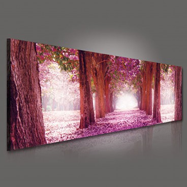Obraz na plátne panoráma - OB2205 - Ružová alej
