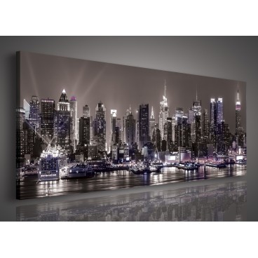 Obraz na plátne panoráma - OB2251 - Nočné mesto