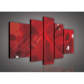 Obraz na plátne viacdielny - OB2331 - Červená ruža