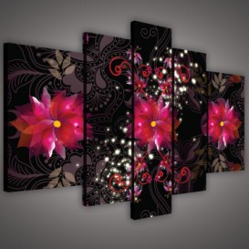 Obraz na plátne viacdielny - OB2368 - Ružové kvety