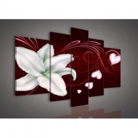 Obraz na plátne viacdielny - OB2393 - Biely kvet