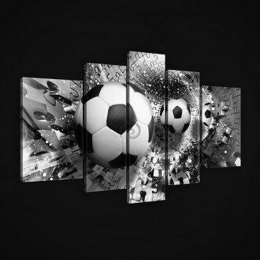 Obraz na plátne viacdielny - OB2414 - Futbalová lopta