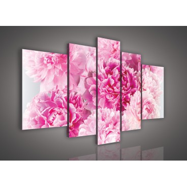 Obraz na plátne viacdielny - OB2517 - Ružové kvety