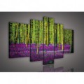 Obraz na plátne viacdielny - OB2542 - Fialový les