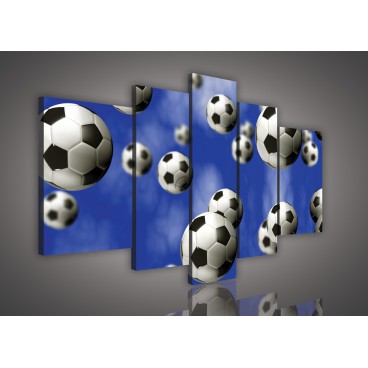 Obraz na plátne viacdielny - OB2563 - Futbalové lopty