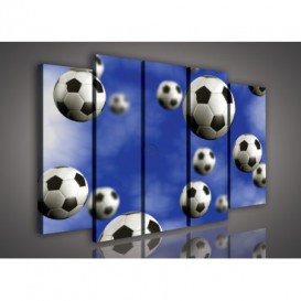 Obraz na plátne viacdielny - OB2762 - Futbalové lopty