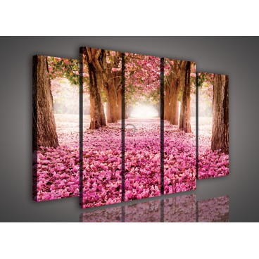 Obraz na plátne viacdielny - OB2835 - Ružový les
