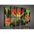 Obraz na plátne viacdielny - OB2863 - Abstraktný kvet