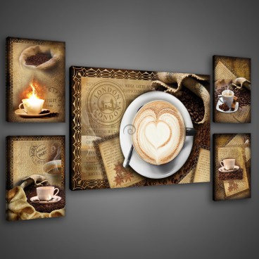 Obraz na plátne viacdielny - OB2936 - Espresso