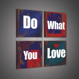 Obraz na plátne viacdielny - OB2997 - Do, What, You, Love
