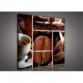 Obraz na plátne viacdielny - OB3056 - Mozaika káva