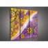 Obraz na plátne viacdielny - OB3131 - Žlto fialové kvety