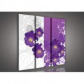 Obraz na plátne viacdielny - OB3250 - Fialové orchidey fialovo biely