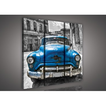 Obraz na plátne viacdielny - OB3266 - Modré auto