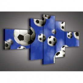 Obraz na plátne viacdielny - OB3372 - Futbalové lopty