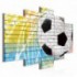 Obraz na plátne viacdielny - OB3486 - Futbalová lopta na múre