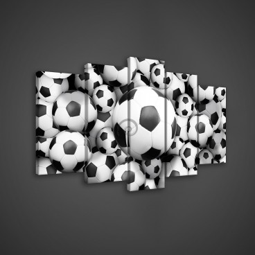 Obraz na plátne viacdielny - OB3527 - Futbalová lopta