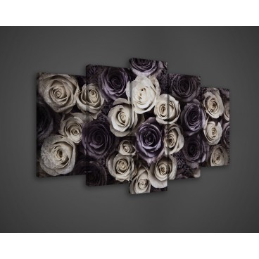 Obraz na plátne viacdielny - OB3534 - Čiernobiele ruže