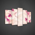 Obraz na plátne viacdielny - OB3579 - Ružové kvety