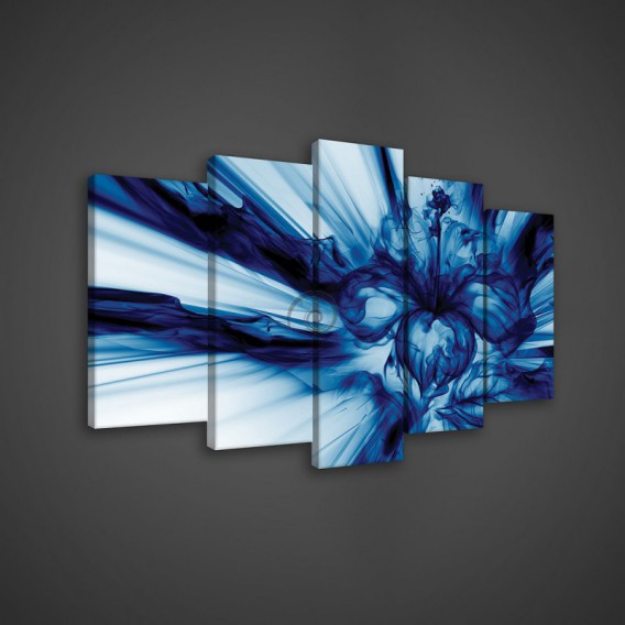 Obraz na plátne viacdielny - OB3610 - Modrá abstrakcia